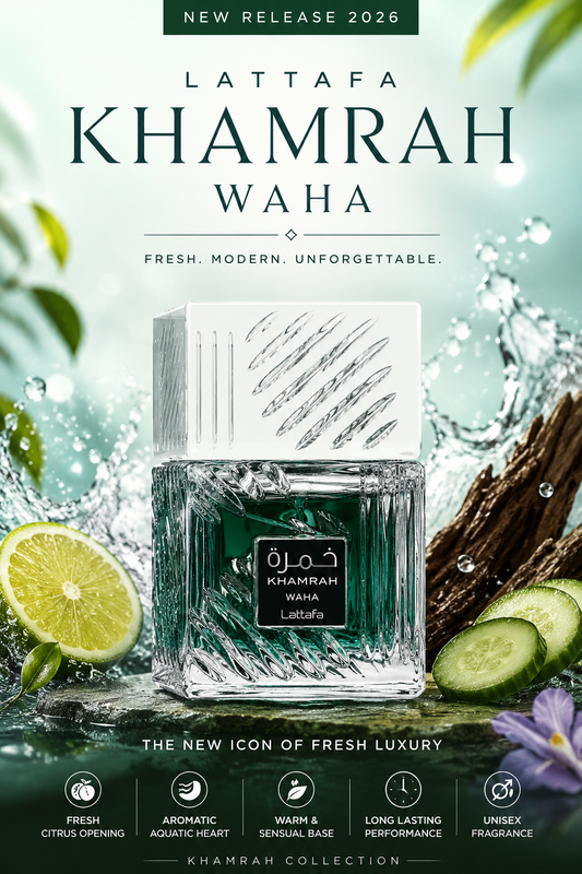 Lattafa Khamrah Waha 2026 full review — fragrance notes, longevity, how it compares to original Khamrah, who it's for and where to buy in the UK. Shop authentic at Purefresca.